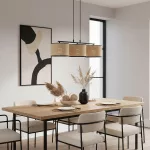 EMIBIG ECO 3 BL RATTAN Fekete Beltéri Függőlámpa E27 IP20 EB-1654-3