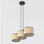 EMIBIG ECO 3 BL RATTAN Fekete Beltéri Függőlámpa E27 IP20 EB-1654-3