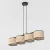 EMIBIG ECO 4 BL RATTAN Fekete Beltéri Függőlámpa E27 IP20 EB-1654-4
