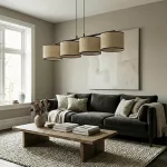 EMIBIG ECO 4 BL RATTAN Fekete Beltéri Függőlámpa E27 IP20 EB-1654-4