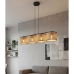 EMIBIG ECO 4 BL RATTAN Fekete Beltéri Függőlámpa E27 IP20 EB-1654-4