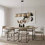 EMIBIG ECO 4 BL RATTAN Fekete Beltéri Függőlámpa E27 IP20 EB-1654-4