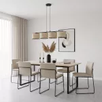 EMIBIG ECO 4 BL RATTAN Fekete Beltéri Függőlámpa E27 IP20 EB-1654-4