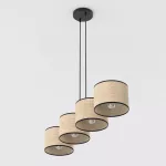 EMIBIG ECO 4 BL RATTAN Fekete Beltéri Függőlámpa E27 IP20 EB-1654-4