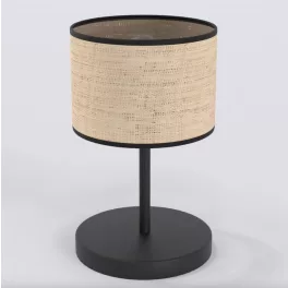   EMIBIG ECO LN1 BL RATTAN Fekete Beltéri Asztali lámpa E27 IP20 EB-1654-LN1