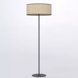   EMIBIG ECO LP1 BL RATTAN Fekete Beltéri Állólámpa E27 IP20 EB-1654-LP1