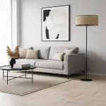 EMIBIG ECO LP1 BL RATTAN Fekete Beltéri Állólámpa E27 IP20 EB-1654-LP1