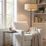 EMIBIG ECO LP1 BL RATTAN Fekete Beltéri Állólámpa E27 IP20 EB-1654-LP1