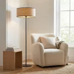 EMIBIG ECO LP1 BL RATTAN Fekete Beltéri Állólámpa E27 IP20 EB-1654-LP1
