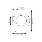 EMIBIG CALMA K1 BLACK S Fekete Beltéri Fali lámpa G9 IP20 EB-1658-K1