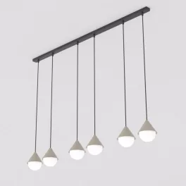   EMIBIG GIRO 6 PREM BLACK MOKKA Fekete Beltéri Függőlámpa G9 IP20 EB-1663-4