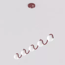   EMIBIG SINUS 5 BURGUNDY Bordó Beltéri Függőlámpa G9 IP20 EB-1666-5