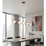 EMIBIG SINUS 5 BURGUNDY Bordó Beltéri Függőlámpa G9 IP20 EB-1666-5