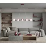 EMIBIG SINUS 5 BURGUNDY Bordó Beltéri Függőlámpa G9 IP20 EB-1666-5