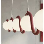 EMIBIG SINUS 5 BURGUNDY Bordó Beltéri Függőlámpa G9 IP20 EB-1666-5