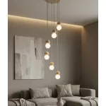 EMIBIG LOOP 6 MOKKA Bézs Beltéri Függőlámpa G9 IP20 EB-1673-6