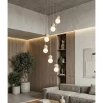 EMIBIG LOOP 6 MOKKA Bézs Beltéri Függőlámpa G9 IP20 EB-1673-6