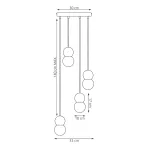 EMIBIG LOOP 4 WHITE Fehér Beltéri Függőlámpa G9 IP20 EB-1674-4