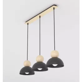   EMIBIG KAKI 3 BLACK Fekete Beltéri Függőlámpa E27 IP20 EB-1676-3