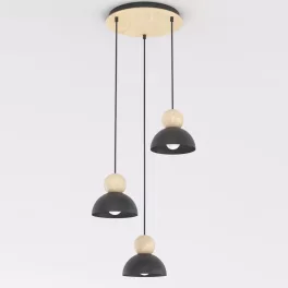  EMIBIG KAKI 3PREM BLACK Fekete Beltéri Függőlámpa E27 IP20 EB-1676-3PREM