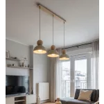 EMIBIG KAKI 3 MOKKA Bézs Beltéri Függőlámpa E27 IP20 EB-1678-3