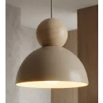 EMIBIG KAKI 3 MOKKA Bézs Beltéri Függőlámpa E27 IP20 EB-1678-3