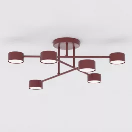   EMIBIG HALO 6 BURGUNDY Bordó Beltéri Mennyezeti lámpa GX53 IP20 EB-1681-6