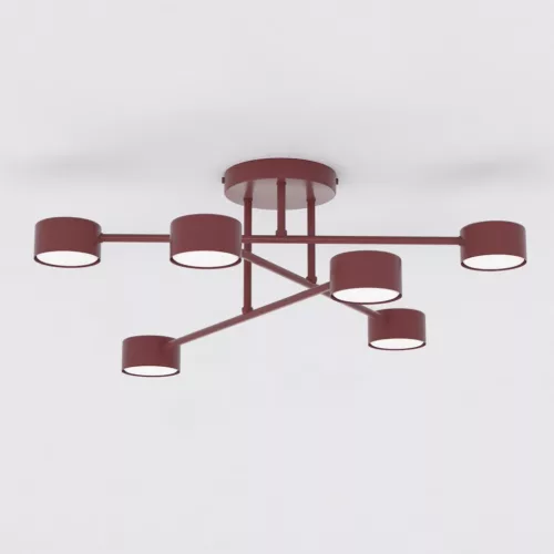EMIBIG HALO 6 BURGUNDY Bordó Beltéri Mennyezeti lámpa GX53 IP20 EB-1681-6