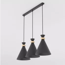   EMIBIG ZERO 3 BLACK Fekete Beltéri Függőlámpa E27 IP20 EB-1682-3