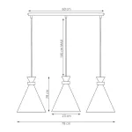 EMIBIG ZERO 3 BLACK Fekete Beltéri Függőlámpa E27 IP20 EB-1682-3