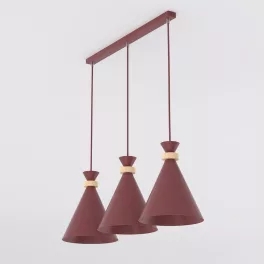   EMIBIG ZERO 3 BURGUNDY Bordó Beltéri Függőlámpa E27 IP20 EB-1684-3