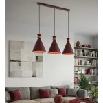 EMIBIG ZERO 3 BURGUNDY Bordó Beltéri Függőlámpa E27 IP20 EB-1684-3
