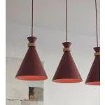 EMIBIG ZERO 3 BURGUNDY Bordó Beltéri Függőlámpa E27 IP20 EB-1684-3