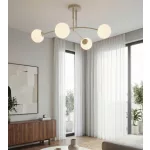 EMIBIG PREGOS 4 MOKKA OPAL Bézs Beltéri Mennyezeti lámpa E14 IP20 EB-1685-4