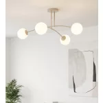 EMIBIG PREGOS 4 MOKKA OPAL Bézs Beltéri Mennyezeti lámpa E14 IP20 EB-1685-4