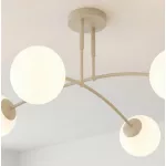 EMIBIG PREGOS 4 MOKKA OPAL Bézs Beltéri Mennyezeti lámpa E14 IP20 EB-1685-4