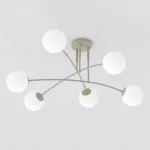 EMIBIG PREGOS 6 MOKKA OPAL Bézs Beltéri Mennyezeti lámpa E14 IP20 EB-1685-6