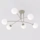 EMIBIG PREGOS 6 MOKKA OPAL Bézs Beltéri Mennyezeti lámpa E14 IP20 EB-1685-6