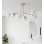 EMIBIG PREGOS 6 MOKKA OPAL Bézs Beltéri Mennyezeti lámpa E14 IP20 EB-1685-6
