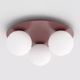   EMIBIG SOLAR 3 BURGUNDY OPAL Bordó Beltéri Mennyezeti lámpa E14 IP20 EB-1688-3