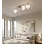EMIBIG KAIRO 3 MOKKA OPAL Bézs Beltéri Mennyezeti lámpa E14 IP20 EB-1689-3