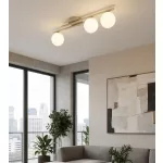 EMIBIG KAIRO 3 MOKKA OPAL Bézs Beltéri Mennyezeti lámpa E14 IP20 EB-1689-3
