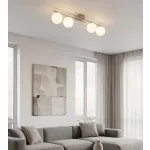 EMIBIG KAIRO 4 MOKKA OPAL Bézs Beltéri Mennyezeti lámpa E14 IP20 EB-1689-4