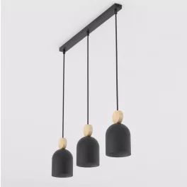   EMIBIG MESI 3 BLACK Fekete Beltéri Függőlámpa GU10 IP20 EB-1692-3