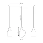 EMIBIG MESI 3 WHITE Fehér Beltéri Függőlámpa GU10 IP20 EB-1693-3