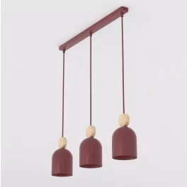   EMIBIG MESI 3 BURGUNDY Bordó Beltéri Függőlámpa GU10 IP20 EB-1695-3