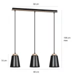 EMIBIG BOLERO 3 BLACK Fekete Beltéri Függőlámpa E27 IP20 EB-442-3