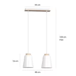 EMIBIG BOLERO 2 WHITE Fehér Beltéri Függőlámpa E27 IP20 EB-443-2