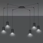 EMIBIG TRAKER 6 BL/BLACK Fekete Beltéri Függőlámpa GU10 IP20 EB-524-6