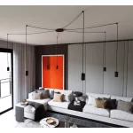 EMIBIG TRAKER 6 BL/BLACK Fekete Beltéri Függőlámpa GU10 IP20 EB-524-6